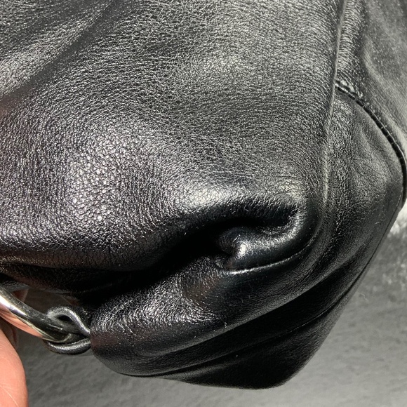 Coach Ashley Black Leather Carry All Shoulder Bag - F15513 - Picture 11 of 16